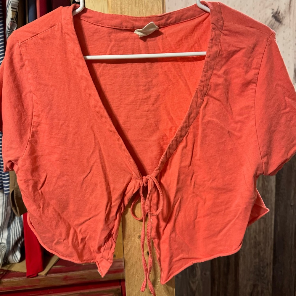 Tie up-cover up (XL) peachy pink